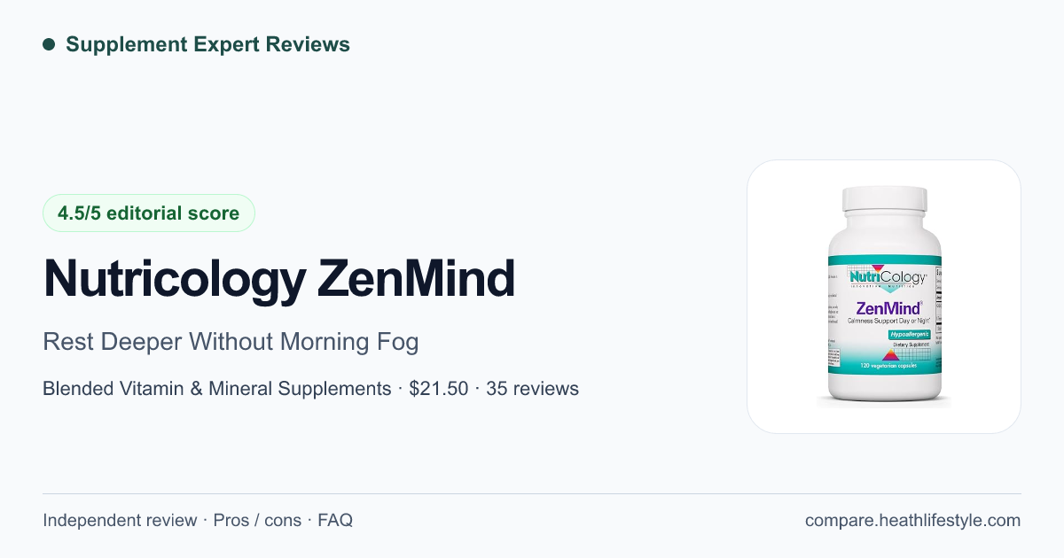 Nutricology ZenMind — editorial review summary